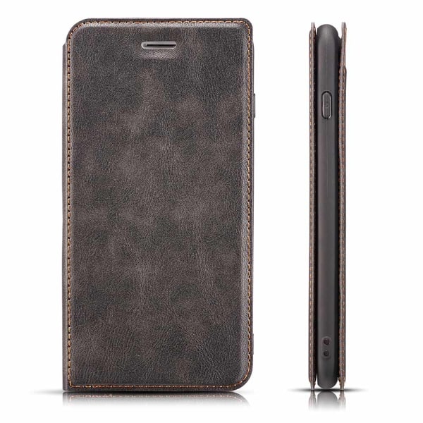 iPhone X/XS - Praktiskt Pl�nboksfodral Svart