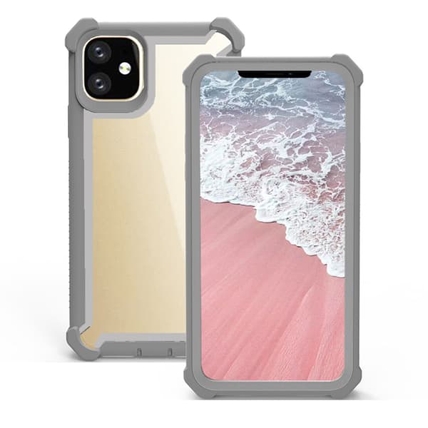 iPhone 11 - Stilrent Skyddande Skal ROSA/VIT ROSA/VIT