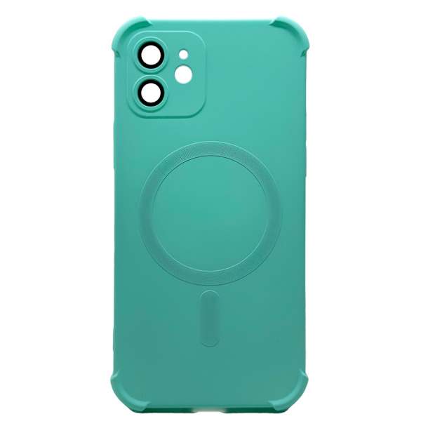iPhone 12 -  Silikonskal med Magnetiskt Stötskydd Lila