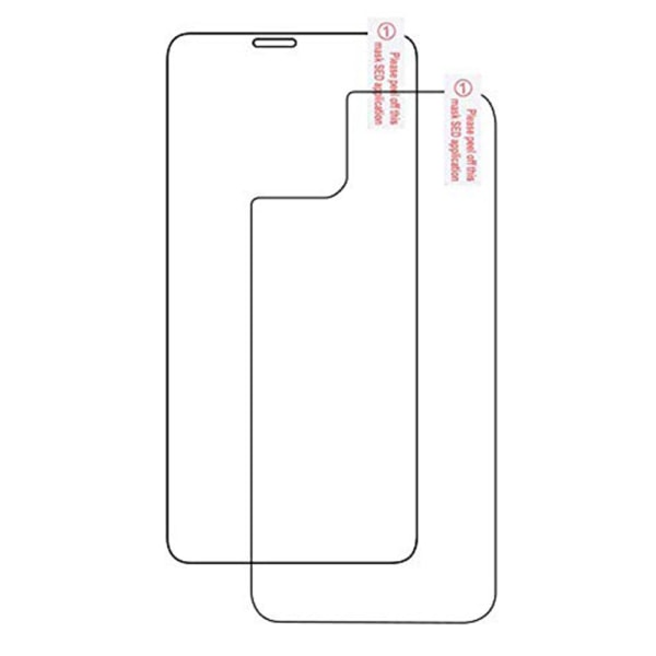 2.5D foran og bak 2-PACK skjermbeskytter 9H HD-Clear iPhone 11 Pro Transparent/Genomskinlig