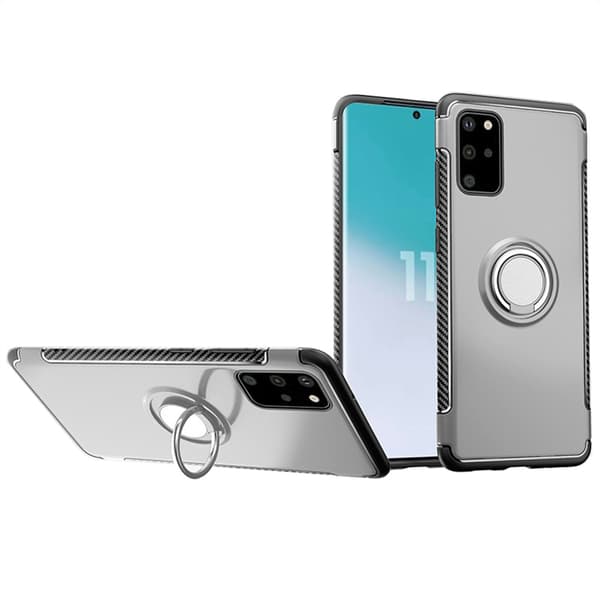 Professionellt Skal med Ringhållare - Samsung Galaxy S20 Plus Blå