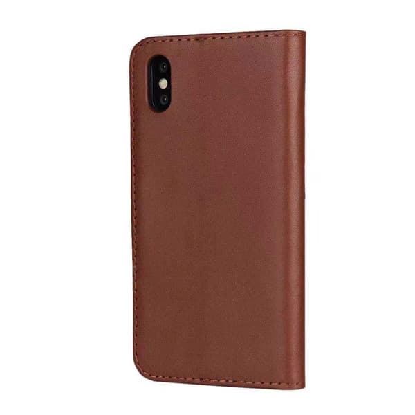 Plånboksfodral i Läder för iPhone XS MAX (TOMKAS) Svart Svart