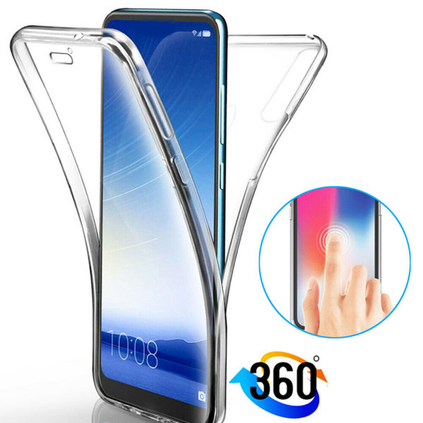 Huawei P40 Lite E - Gennemtænkt dobbeltsidet silikonecover Blå