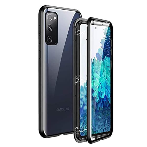 Samsung Galaxy S20 FE - Stilsikkert Dobbelt Magnetisk Deksel Blå