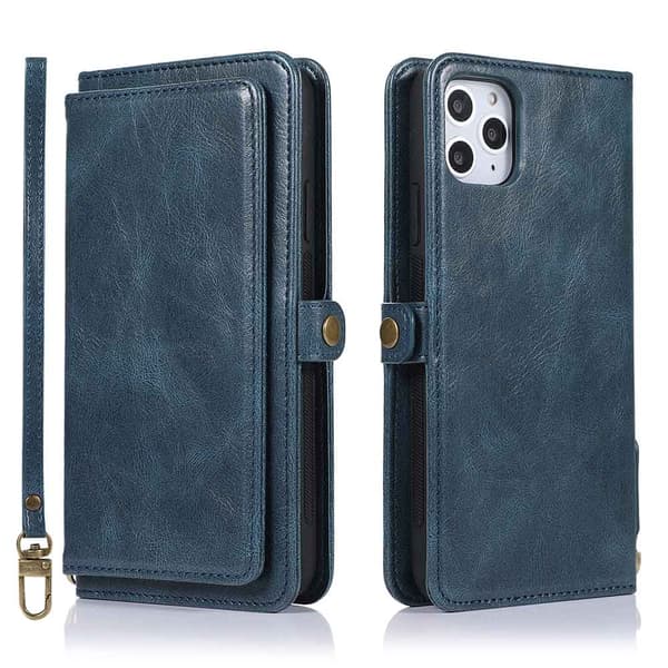 iPhone 11 Pro Max - Praktisk etui med dobbelt tegnebog Brun