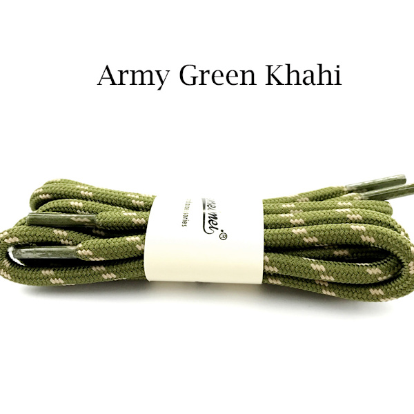 Vaxade Skosnören SLITSTARKA(1M, 1.2M, 1.4M, 1.6M) Militärgrön/Khaki 1.6M
