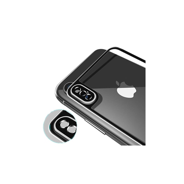 HuTech-beskyttelse for baksiden (aluminium) for iPhone XS Röd