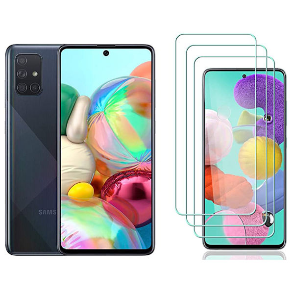 Samsung Galaxy A71 Skärmskydd Standard 9H 0,3mm HD-Clear Transparent/Genomskinlig