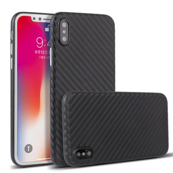 iPhone XS Max - Professionellt Karbon-Design Skyddsskal Svart