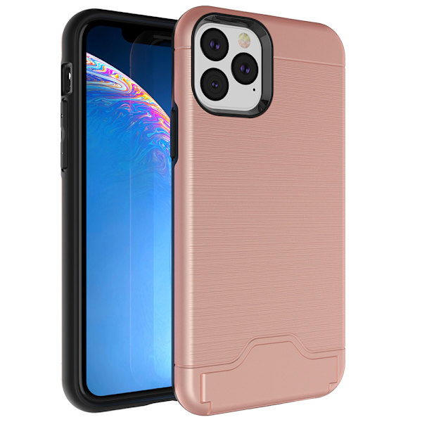 iPhone 11 Pro Max - Elegant Shockproof Skal med Korthållare Grön Grön