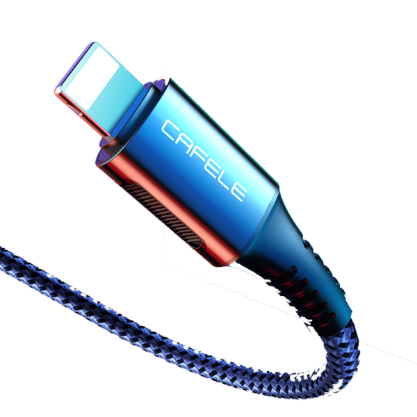 Slittåligt Laddningskabel Type-C till Lightning (1.2M) Röd