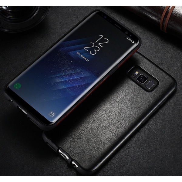 Samsung Galaxy S8+ - NKOBEE Stilrent L�derskal (ORIGINAL) Svart