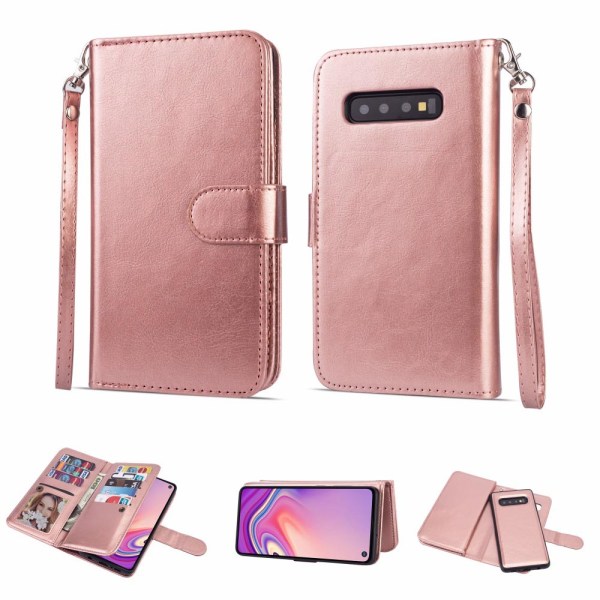Plånboksfodral - Samsung Galaxy S10+ Rosaröd