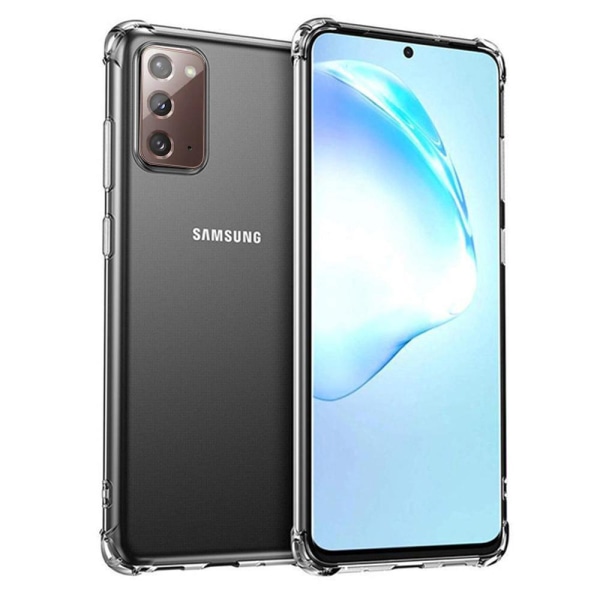 Samsung Galaxy Note 20 - Stötdämpande Stilrent Silikonskal Transparent/Genomskinlig