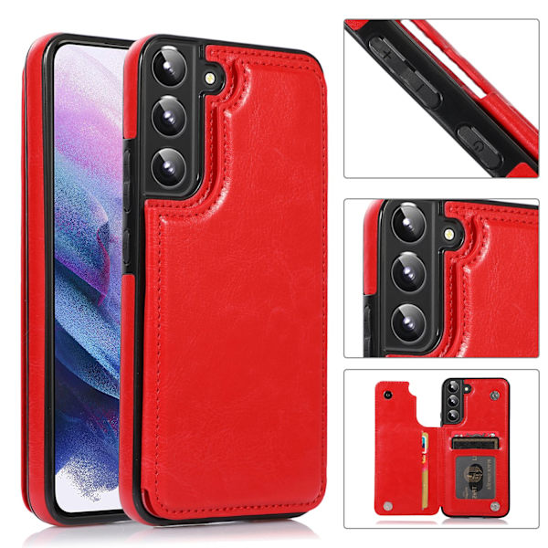 Elegant Skal Korthållare - Samsung Galaxy S23 Plus Röd