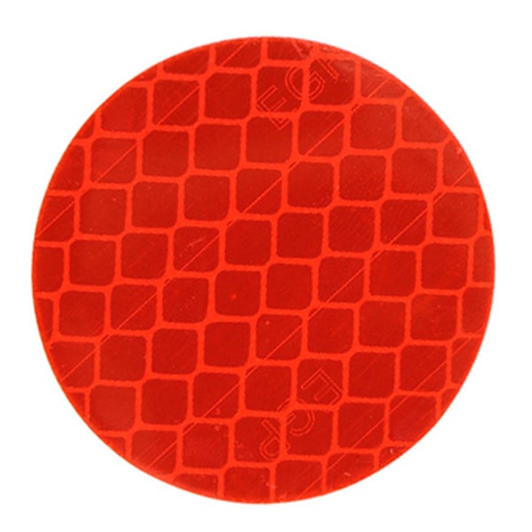 5-Pack Effektfull Reflekterande Cirkel Reflexer Röd