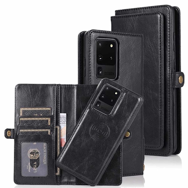 Samsung Galaxy S20 Ultra - Käytännöllinen 2-in-1 lompakkokotelo Mörkblå