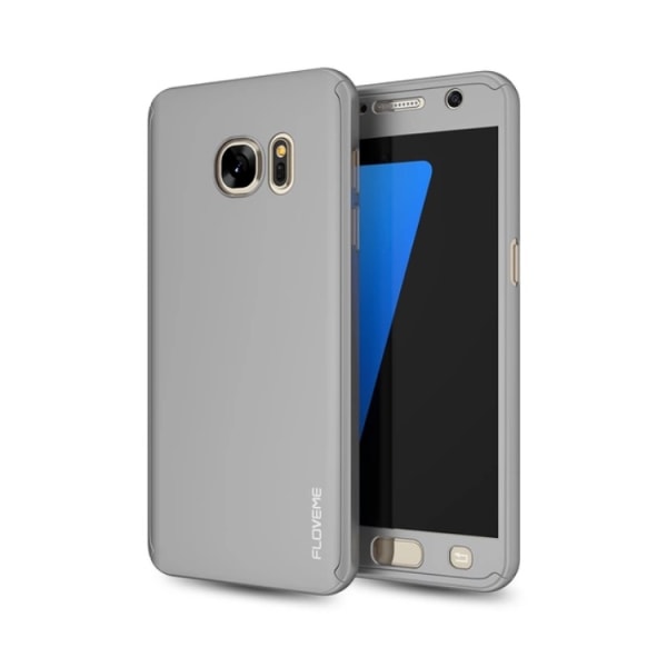 Praktisk cool beskyttelsescover til Galaxy S7 Silver