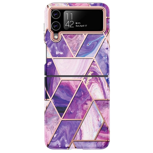 Samsung Galaxy Z Flip 4 - Suojakuori marmorikuvioinnilla Lila