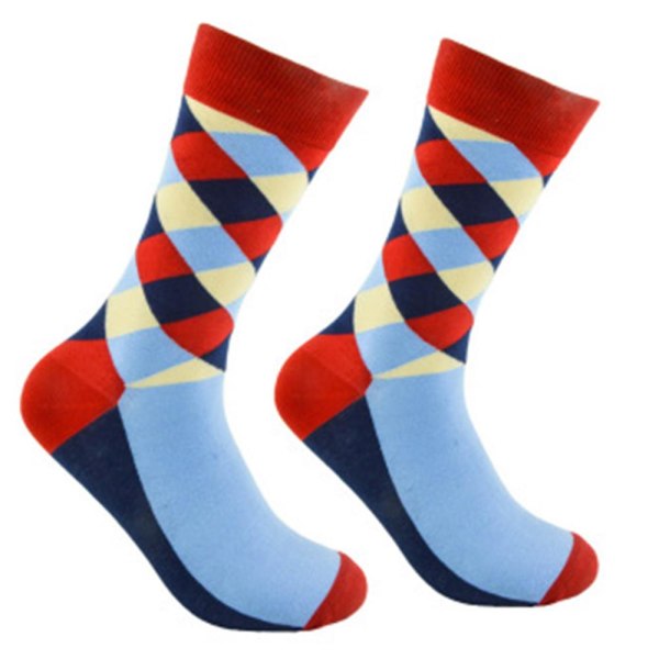 6-par myke komfortable fargerike unisex sokker Flerfärgad