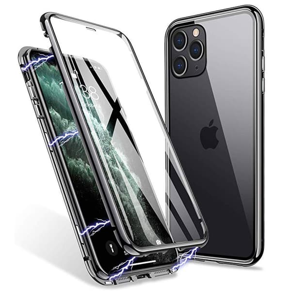 iPhone 11 Pro - Exklusivt Heltäckande Floveme Magnetiskt Skal Silver