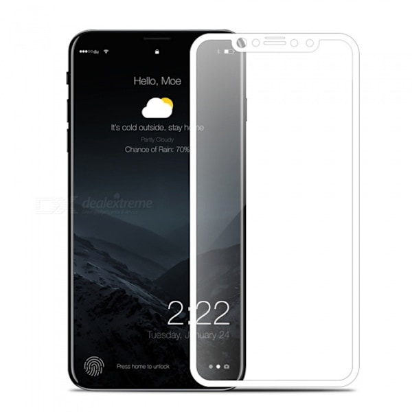 iPhone X Skärmskydd från HeliGuard 3D HD-Clear Svart