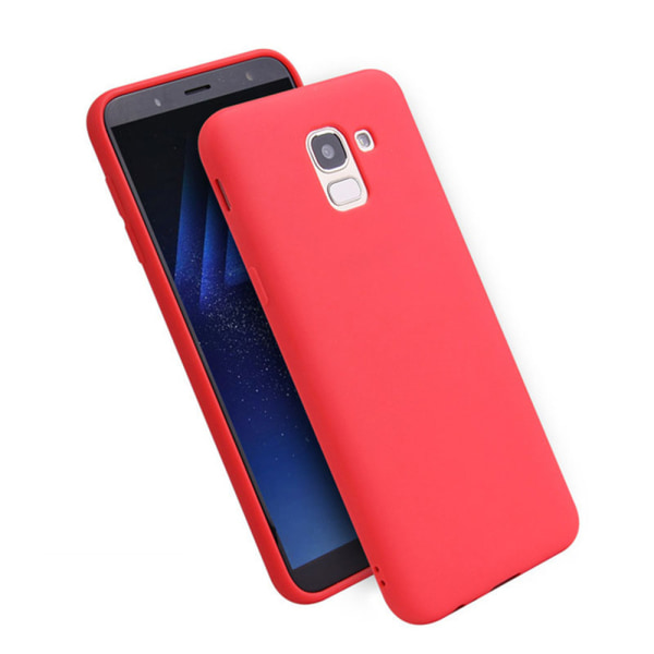 Mat silikone cover til Samsung Galaxy J6 (2018) Röd