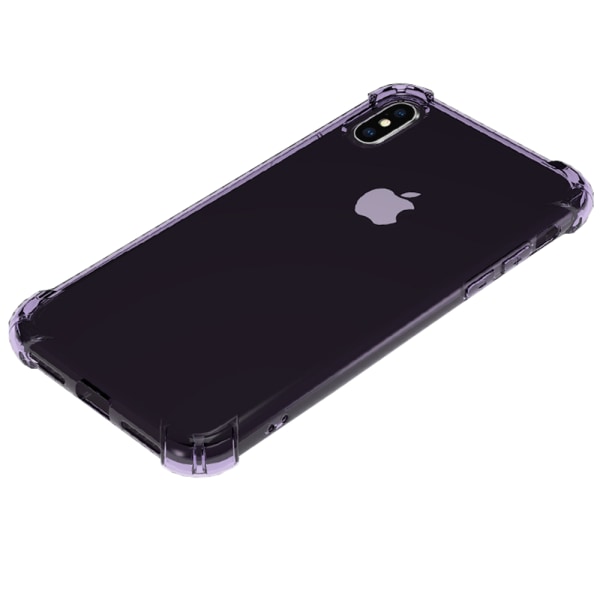 iPhone XS Max - Tyndt silikonecover med airbagfunktion Lila