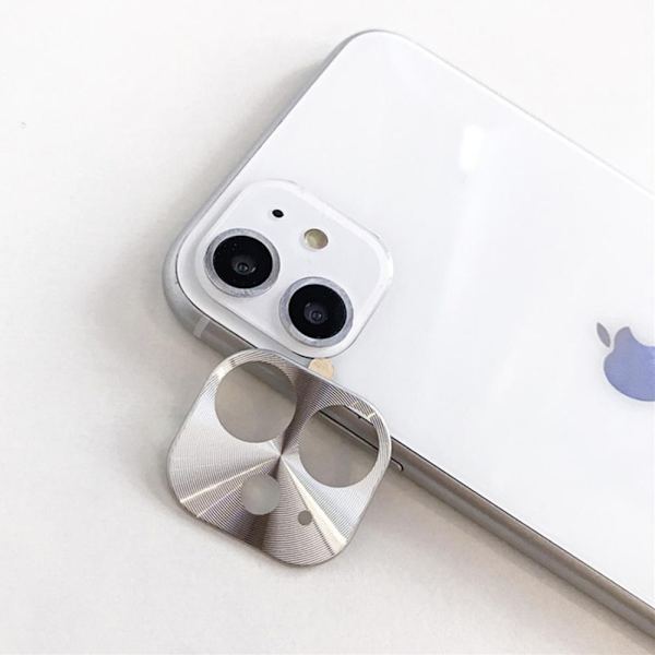 iPhone 11 HD Högkvalitativ Kameralinsskydd Ram Silver