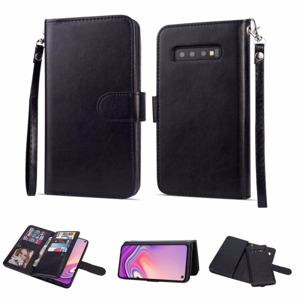 Samsung Galaxy S10E - Effektfullt Plånboksfodral svart Svart