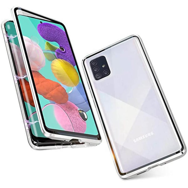 Samsung Galaxy A71 - Full Cover Magnetic Cover Silver