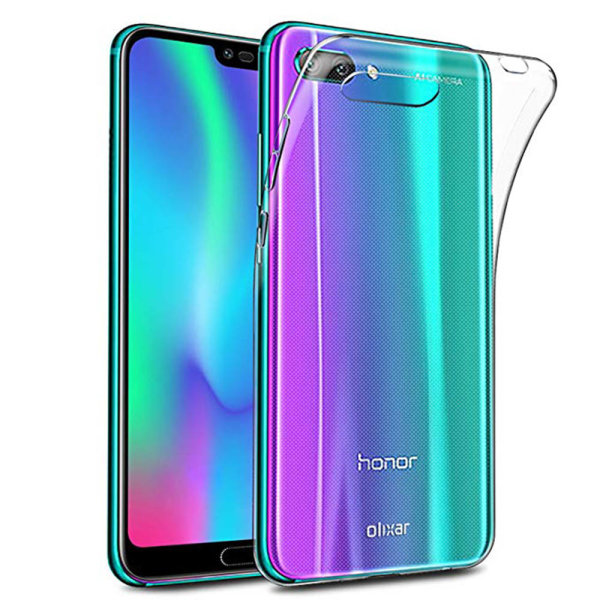 Huawei Honor 10 - Suojaava silikonikuori (FLOVEME) Transparent/Genomskinlig