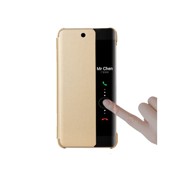 Elegant deksel med Smart-View for Huawei P20 Pro Brun