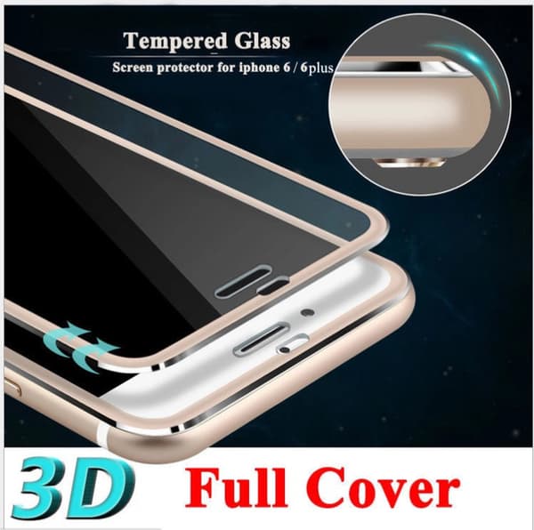 iPhone 6/6S ProGuard Skärmskydd (2-PACK) 3D med RAM Svart+Guld