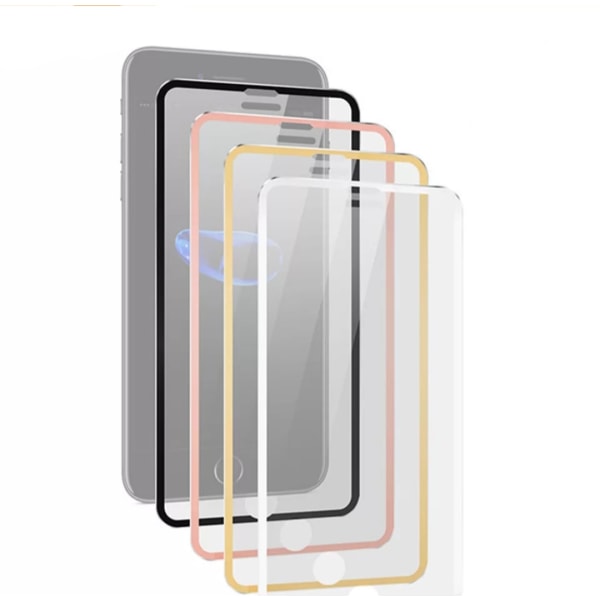 4-PACK iPhone XS Max ProGuard Skärmskydd 3D Aluminiumram Guld