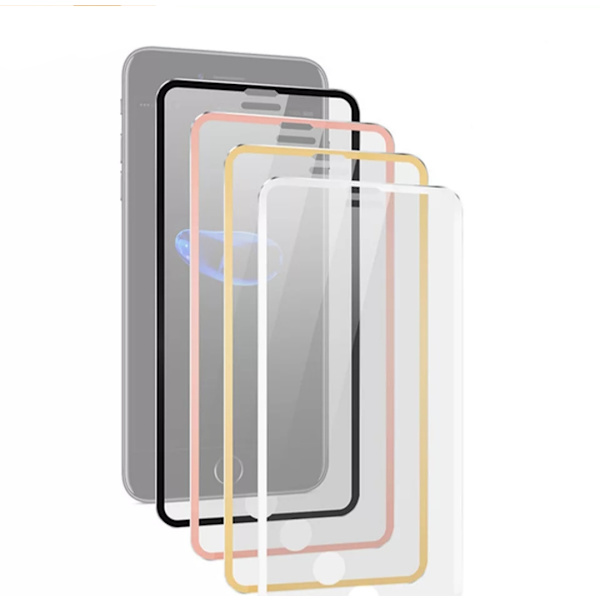 4-PACK iPhone XS Max ProGuard Skärmskydd 3D Aluminiumram Röd