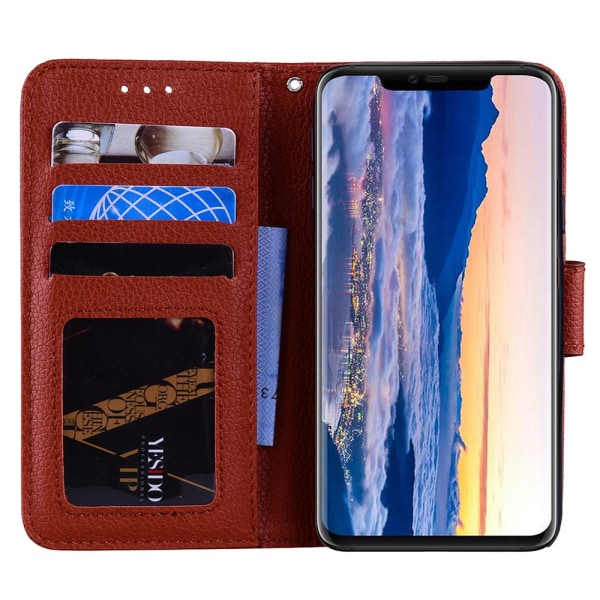 Huawei Mate 20 Pro - Robust Effektfullt Plånboksfodral Brun