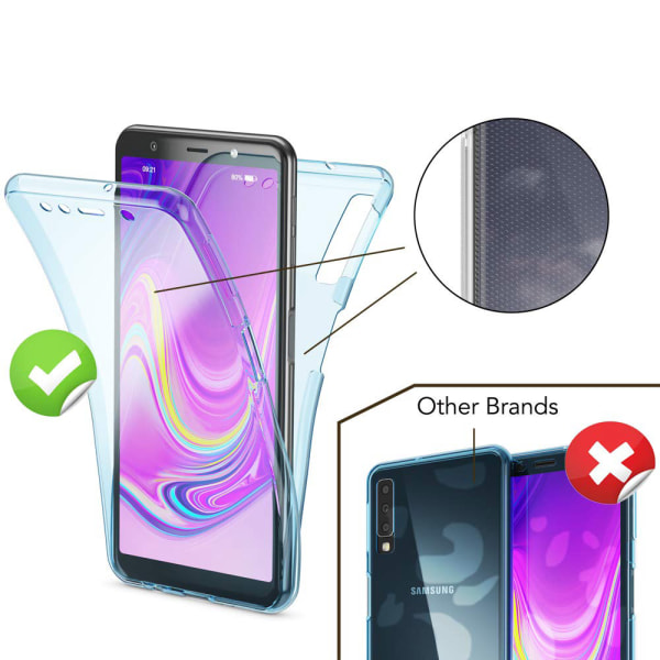 Heltäckande Skydd | Samsung A50 | 360° TPU Silikonfodral Guld