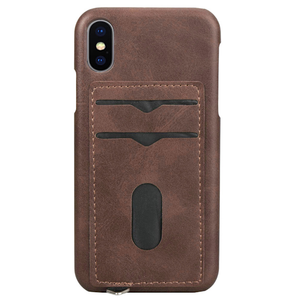 iPhone X/XS Stilrent Skal med Korthållare Vintage från LEMAN Grön