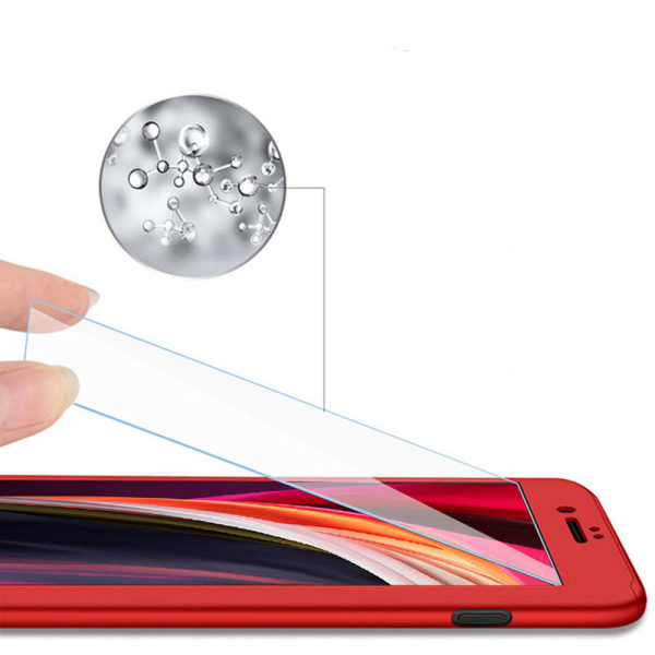 iPhone SE 2020 - Stilsäkert Skyddande Dubbelskal FLOVEME Silver