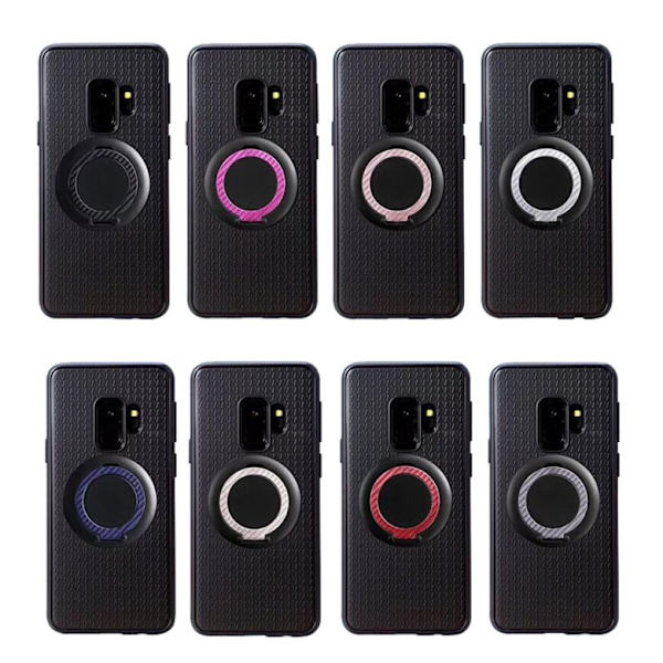 Samsung Galaxy S9 - Smart Skal med Ringhållare Rosaröd
