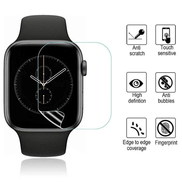 Mjukt Skärmskydd Apple Watch Series 2/3 38/42mm Genomskinlig 42mm