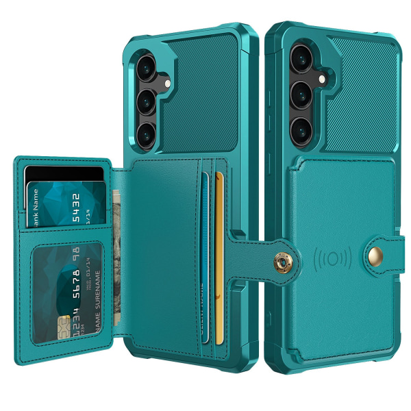 Elegant Skyddande Plånboksfodral med Magnetfäste för Samsung Gal Grön