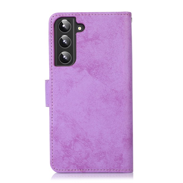 Stilsäkert Dubbelfunktion Plånboksfodral - Samsung Galaxy S23+ Rosa