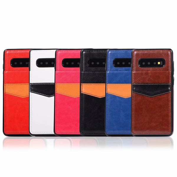 Samsung Galaxy S10 - Stilfuldt praktisk coverkortrum (LEMAN) Brun