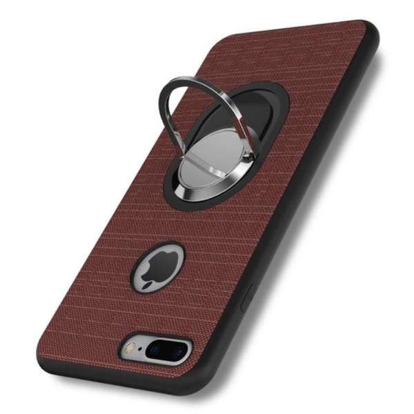iPhone 6/6S - Älykäs silikonikotelo sormustelineellä FLOVEME Röd