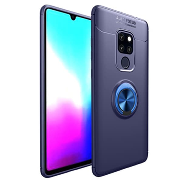 Auto Focus Hybridskal med Ringhållare - Huawei Mate 20 Pro Blå/Blå Blå/Blå