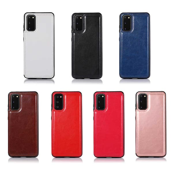 Samsung Galaxy S20 - Effektfullt Skal med Kortfack Roséguld