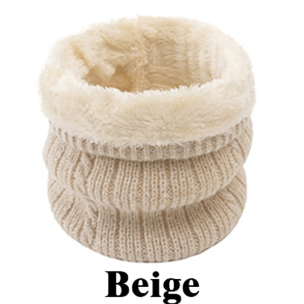 Varmt og behageligt halstørklæde (polotørklæde/rørtørklæde) Beige