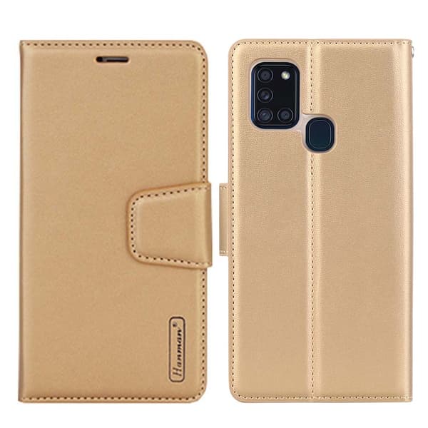 Samsung Galaxy A21S - Professionellt HANMAN Plånboksfodral Rosaröd